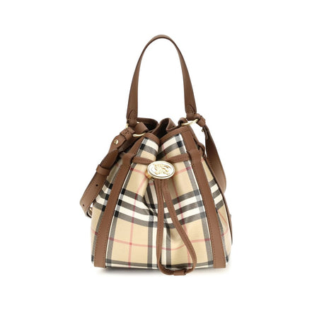 Burberry Beige Calf Leather Bos Taurus Backet Bag