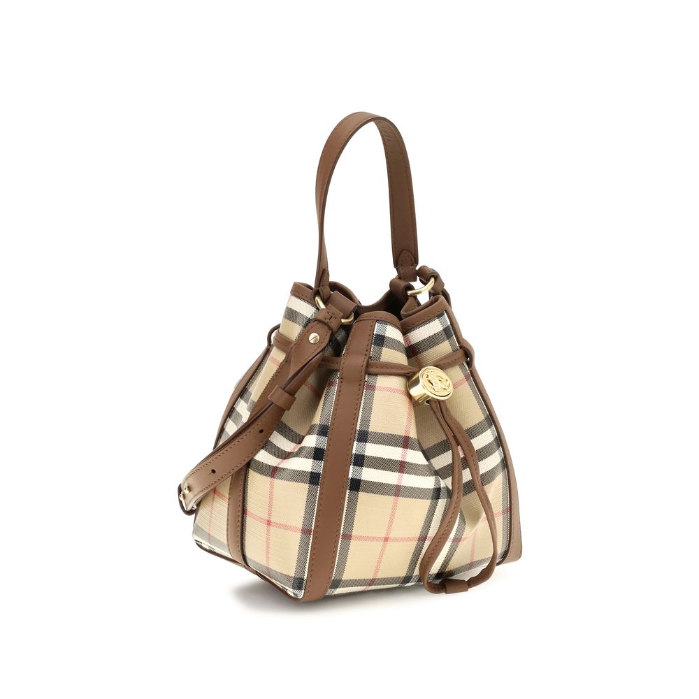 Burberry Beige Calf Leather Bos Taurus Backet Bag