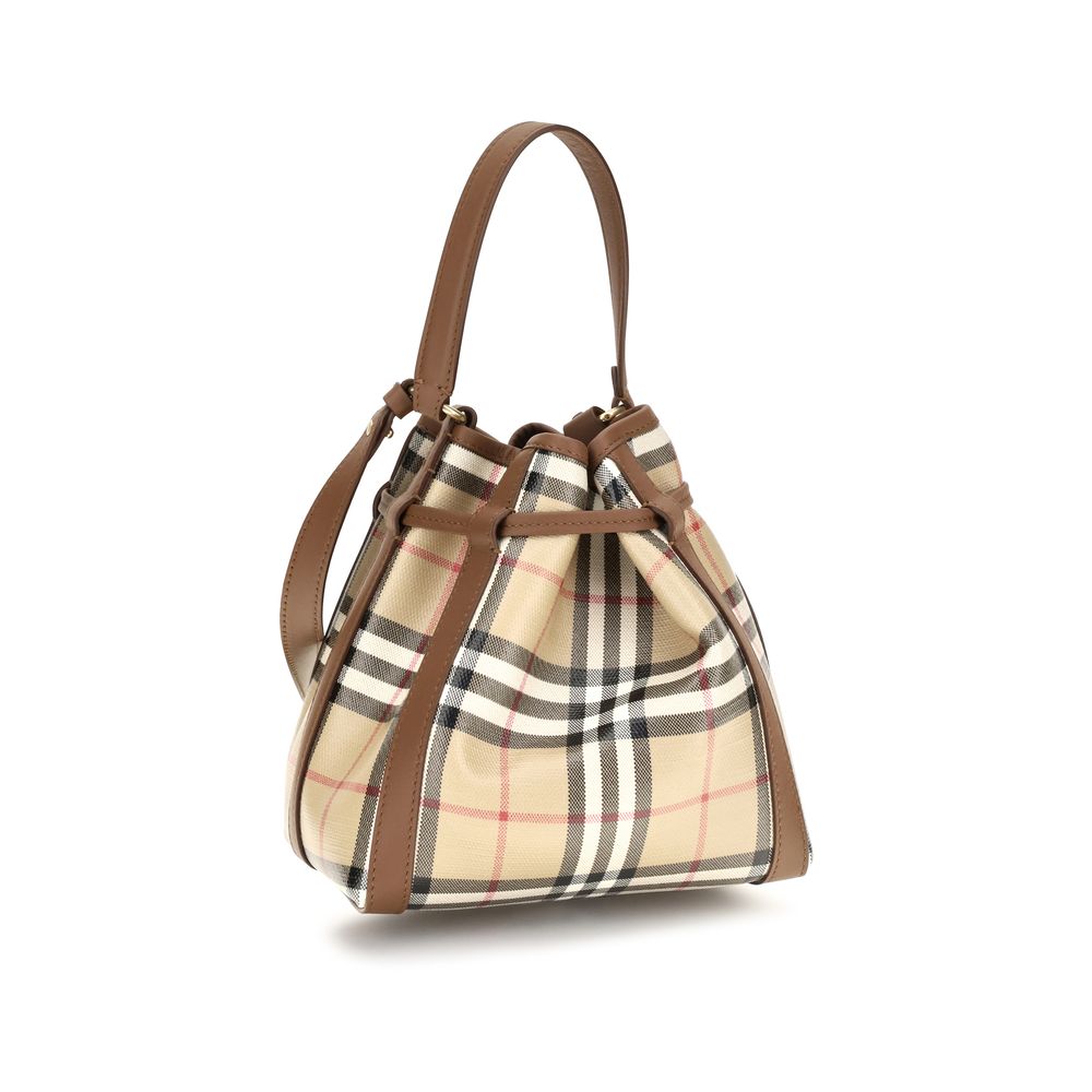 Burberry Beige Calf Leather Bos Taurus Backet Bag