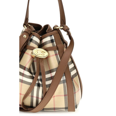 Burberry Beige Calf Leather Bos Taurus Backet Bag