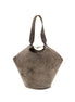 Khaite Beige Calf Leather Bos Taurus Shoulder Bag