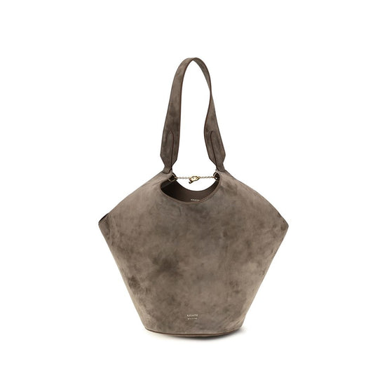 Khaite Beige Calf Leather Bos Taurus Shoulder Bag