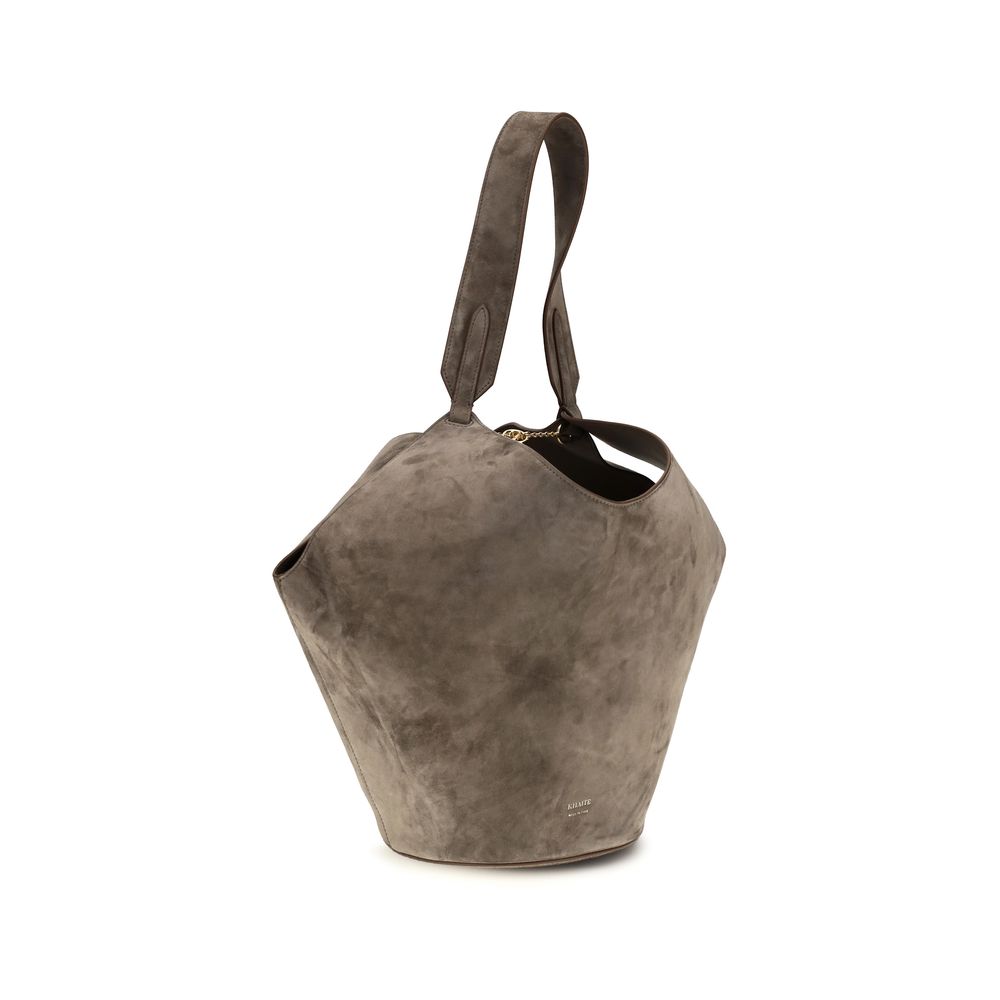 Khaite Beige Calf Leather Bos Taurus Shoulder Bag