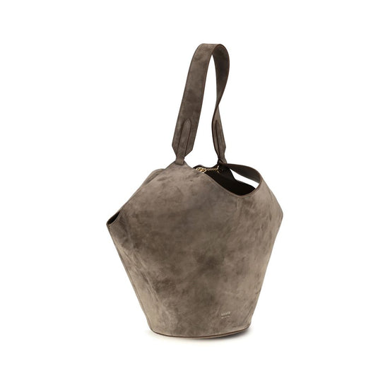 Khaite Beige Calf Leather Bos Taurus Shoulder Bag