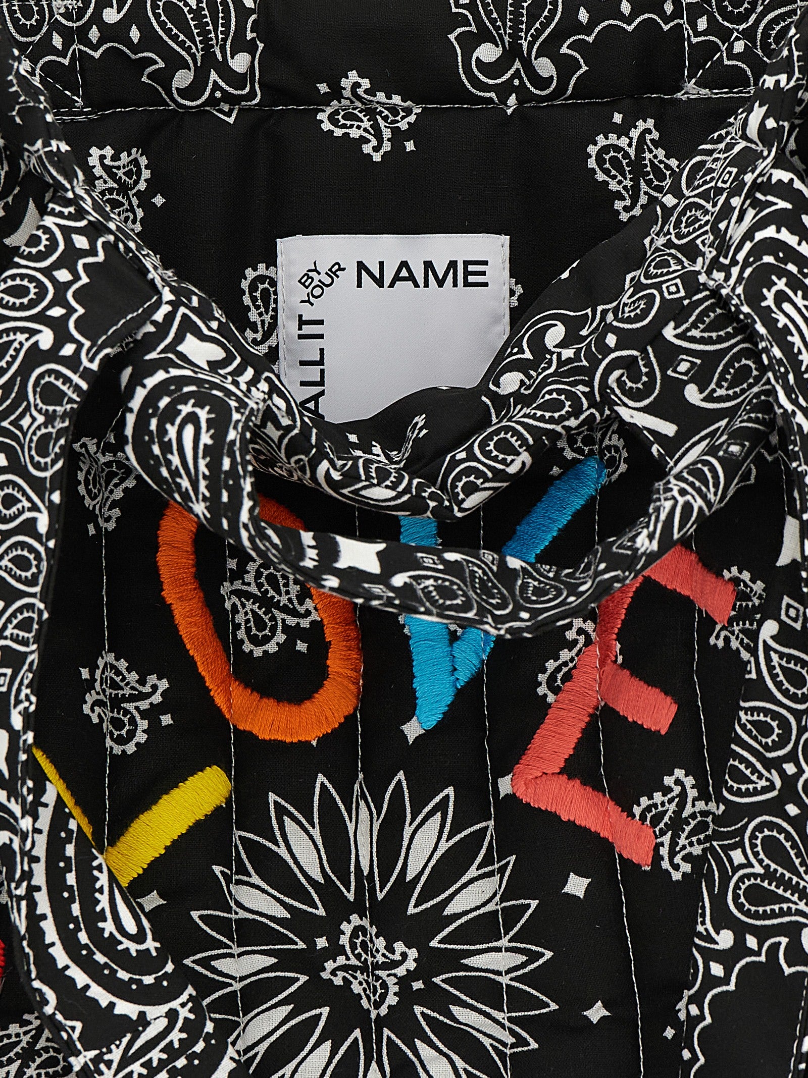 CALL IT BY YOUR NAME Black Cotton Tote Bag