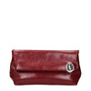Jil Sander Red Leather Clutch Bag