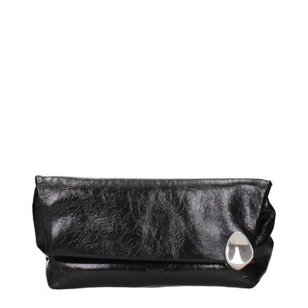 Jil Sander Black Leather Clutch Bag