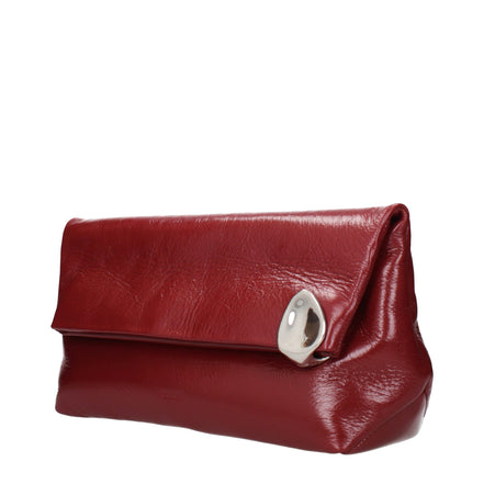 Jil Sander Red Leather Clutch Bag