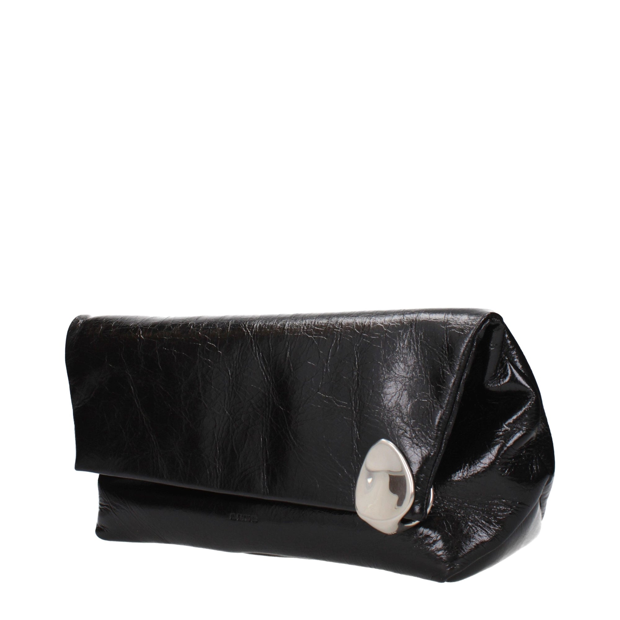 Jil Sander Black Leather Clutch Bag