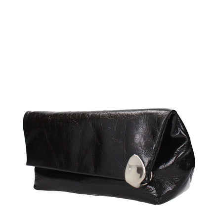 Jil Sander Black Leather Clutch Bag