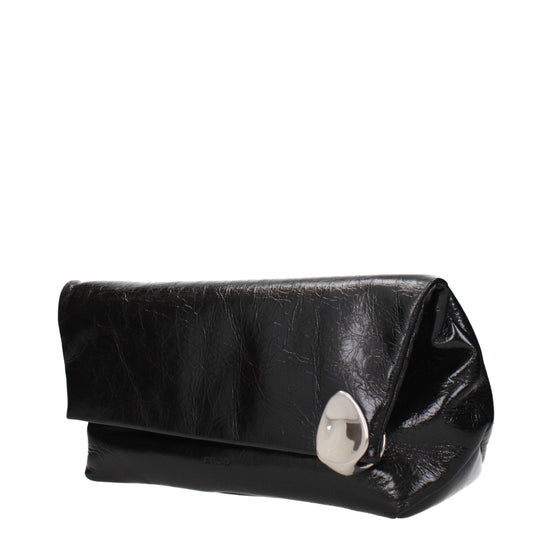 Jil Sander Black Leather Clutch Bag