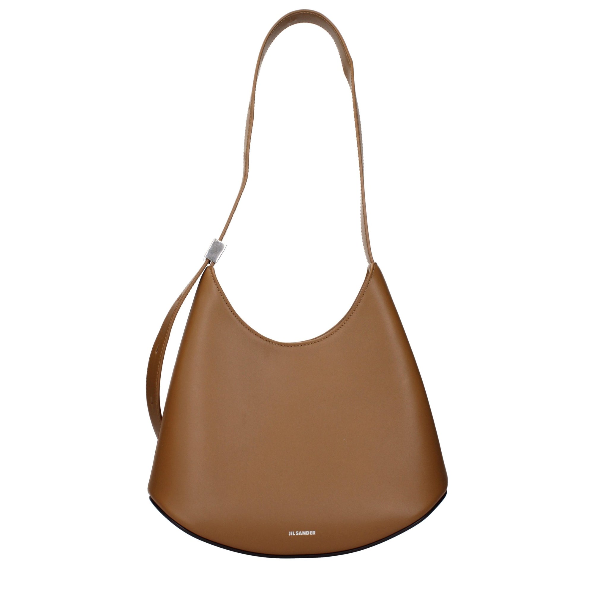Jil Sander Brown Leather Shoulder Bag