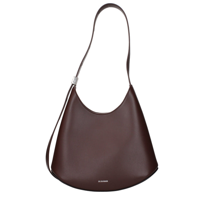 Jil Sander Red Leather Shoulder Bag