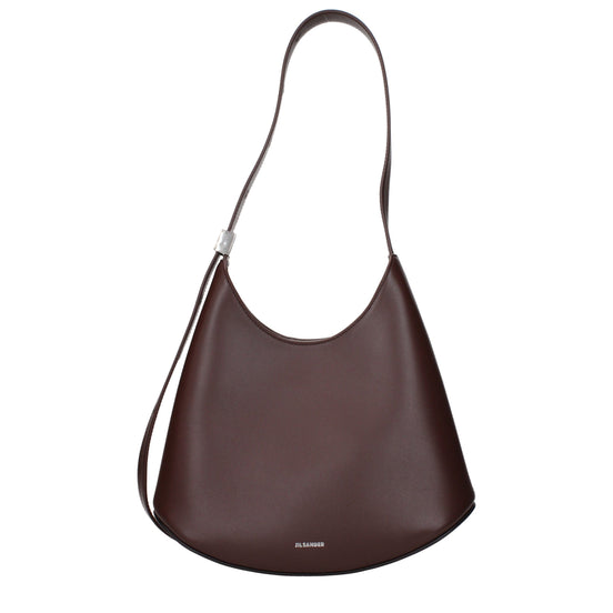 Jil Sander Red Leather Shoulder Bag
