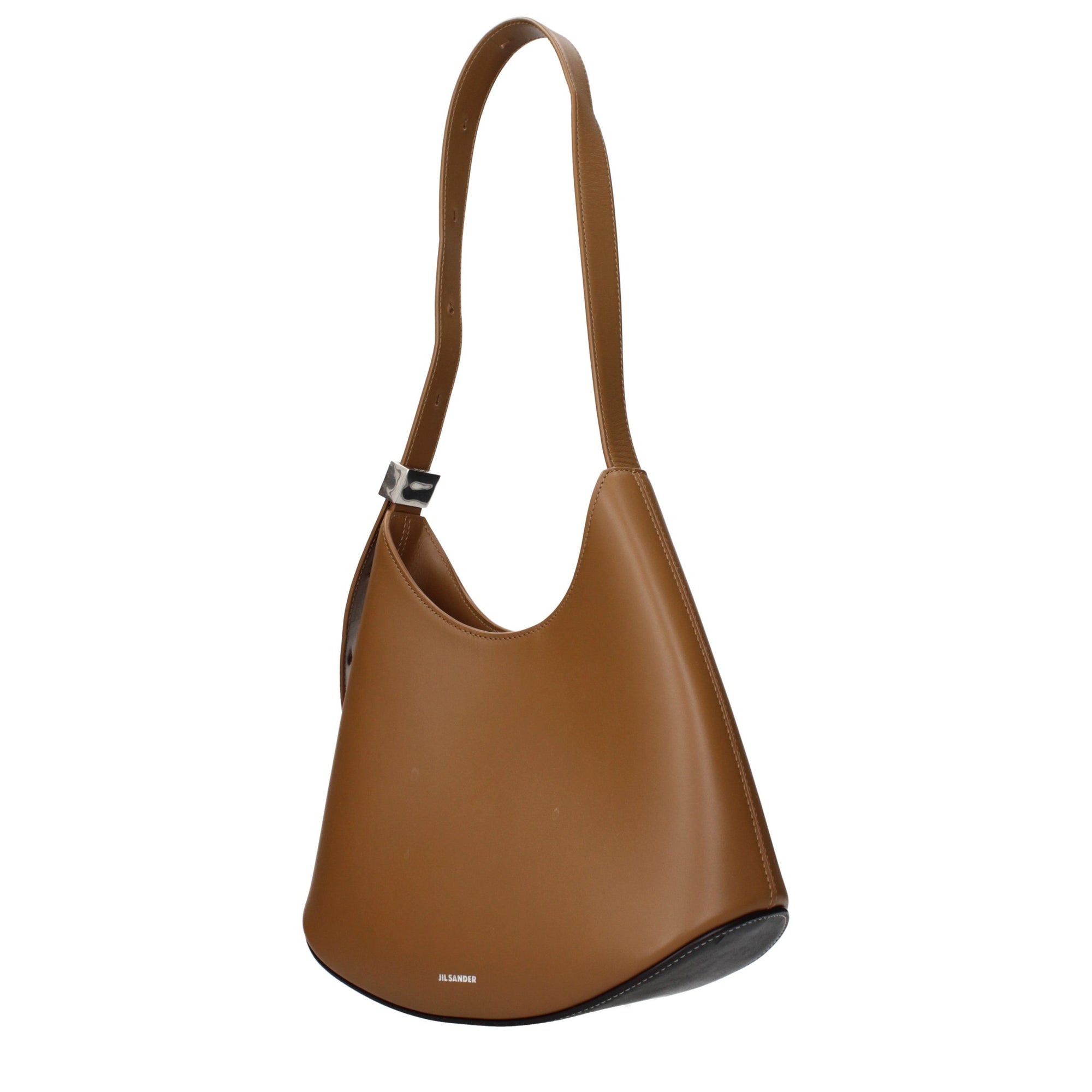 Jil Sander Brown Leather Shoulder Bag