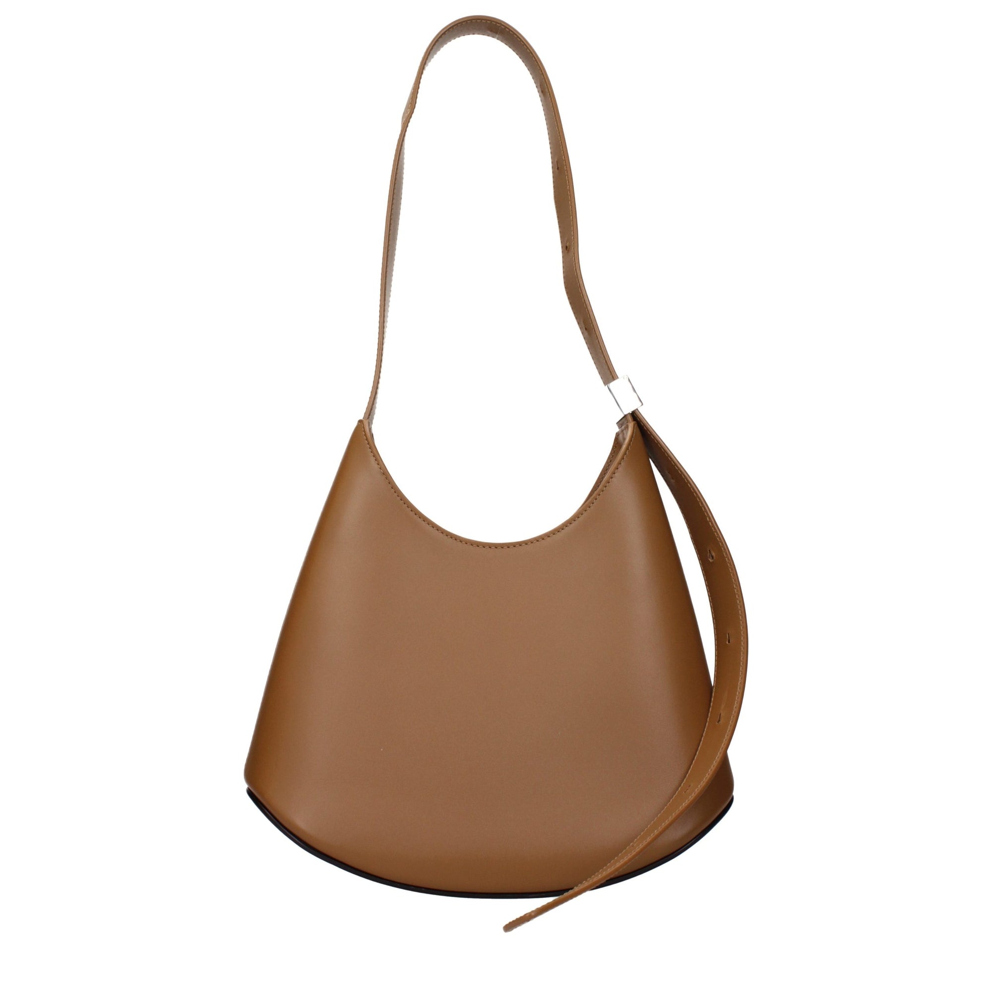 Jil Sander Brown Leather Shoulder Bag