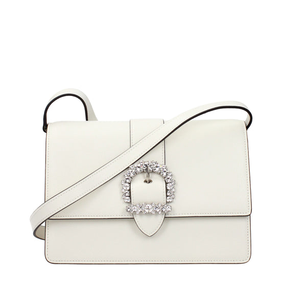 Jimmy Choo White Leather Crossbody Bag