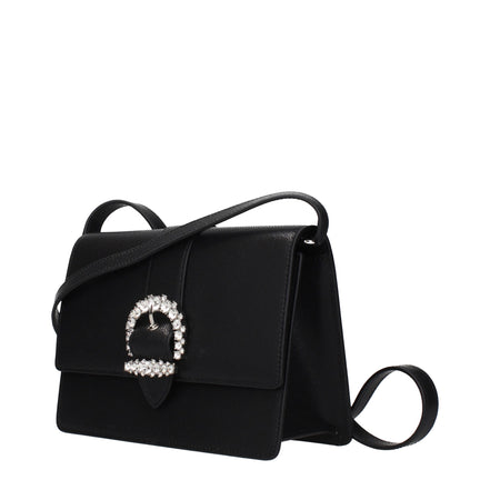Jimmy Choo Cheri Μαύρη Δερμάτινη Τσάντα Χιαστί