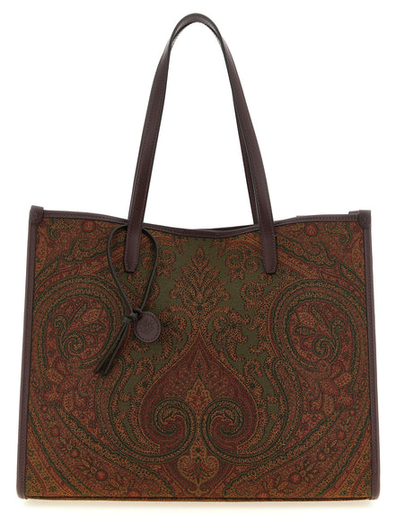 Etro Love Trotter Μεγάλη Πολύχρωμη Τσάντα Tote με Σχέδιο Paisley