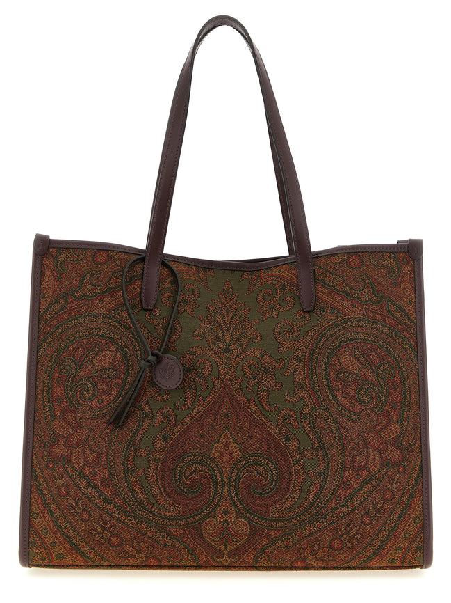 Etro Love Trotter Μεγάλη Πολύχρωμη Τσάντα Tote με Σχέδιο Paisley