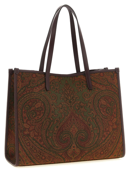 Etro Love Trotter Μεγάλη Πολύχρωμη Τσάντα Tote με Σχέδιο Paisley