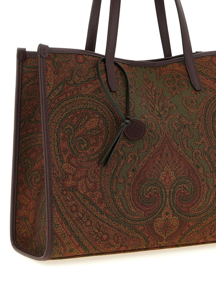 Etro Love Trotter Μεγάλη Πολύχρωμη Τσάντα Tote με Σχέδιο Paisley