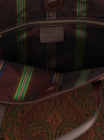 Etro Love Trotter Μεγάλη Πολύχρωμη Τσάντα Tote με Σχέδιο Paisley