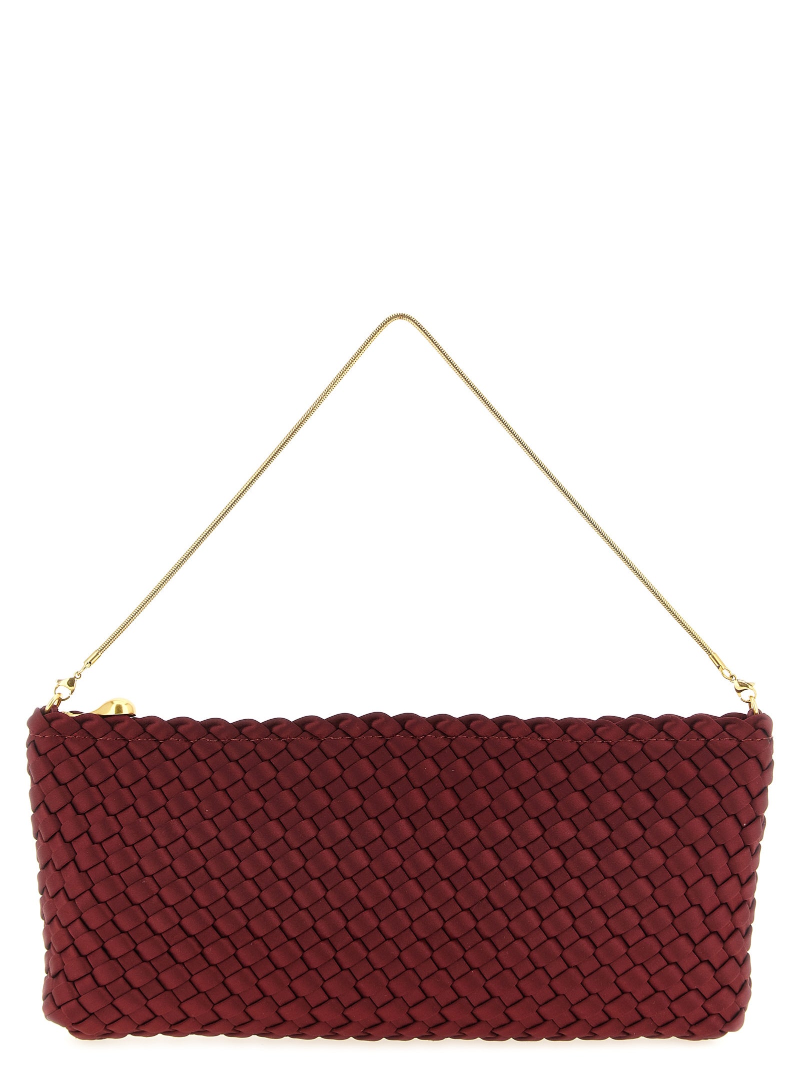 Naghedi Gala Red Satin Clutch Bag