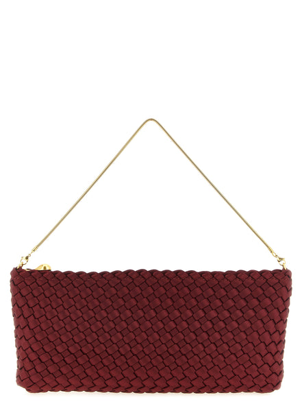 Naghedi Gala Red Satin Clutch Bag