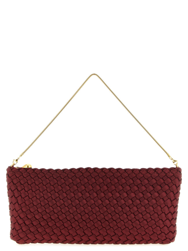Naghedi Gala Red Satin Clutch Bag