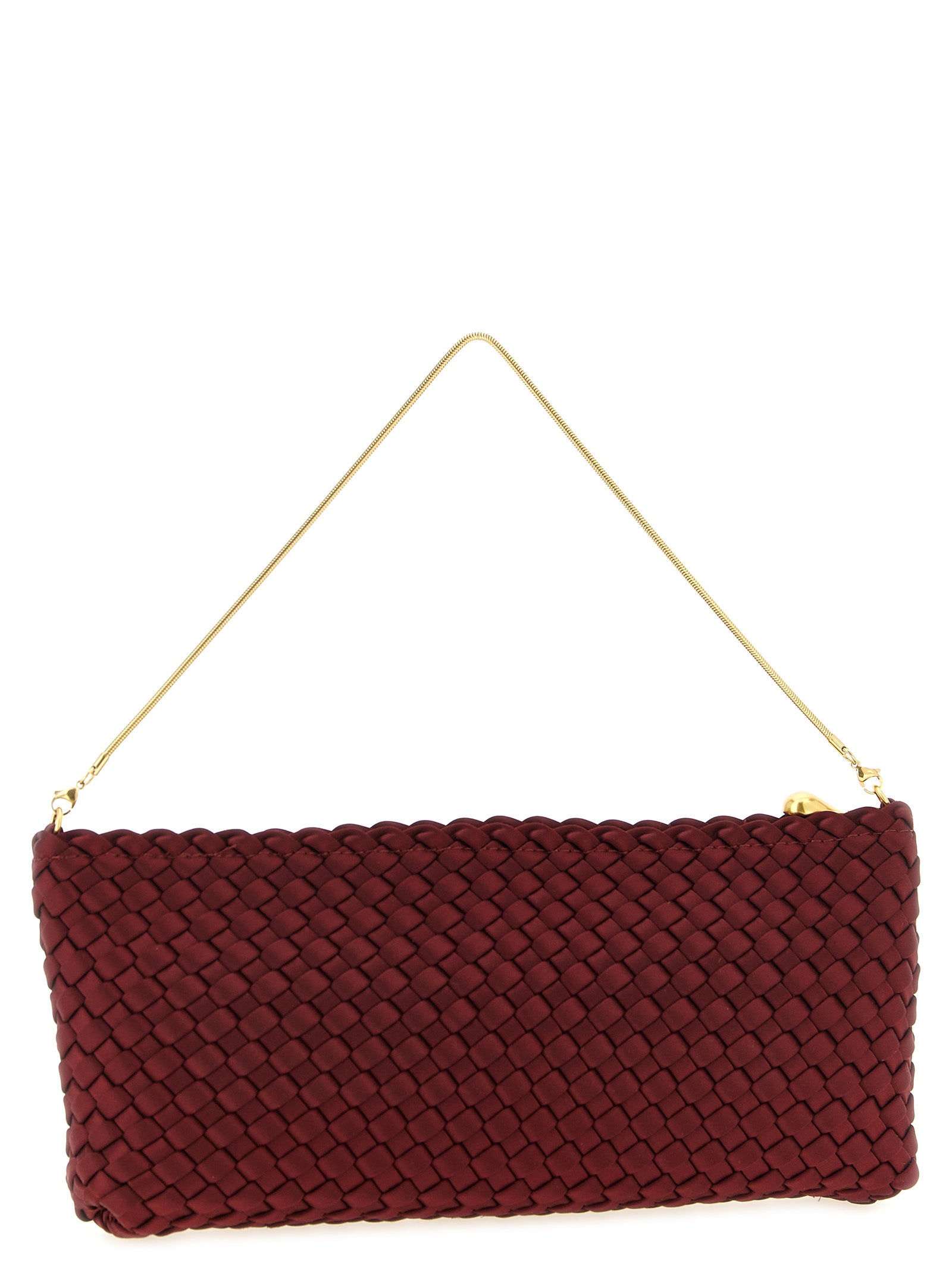 Naghedi Gala Red Satin Clutch Bag