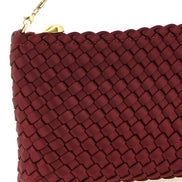 Naghedi Gala Red Satin Clutch Bag