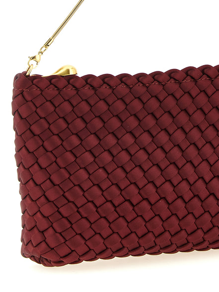 Naghedi Gala Red Satin Clutch Bag