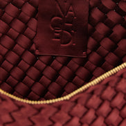 Naghedi Gala Red Satin Clutch Bag