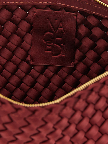 Naghedi Gala Red Satin Clutch Bag