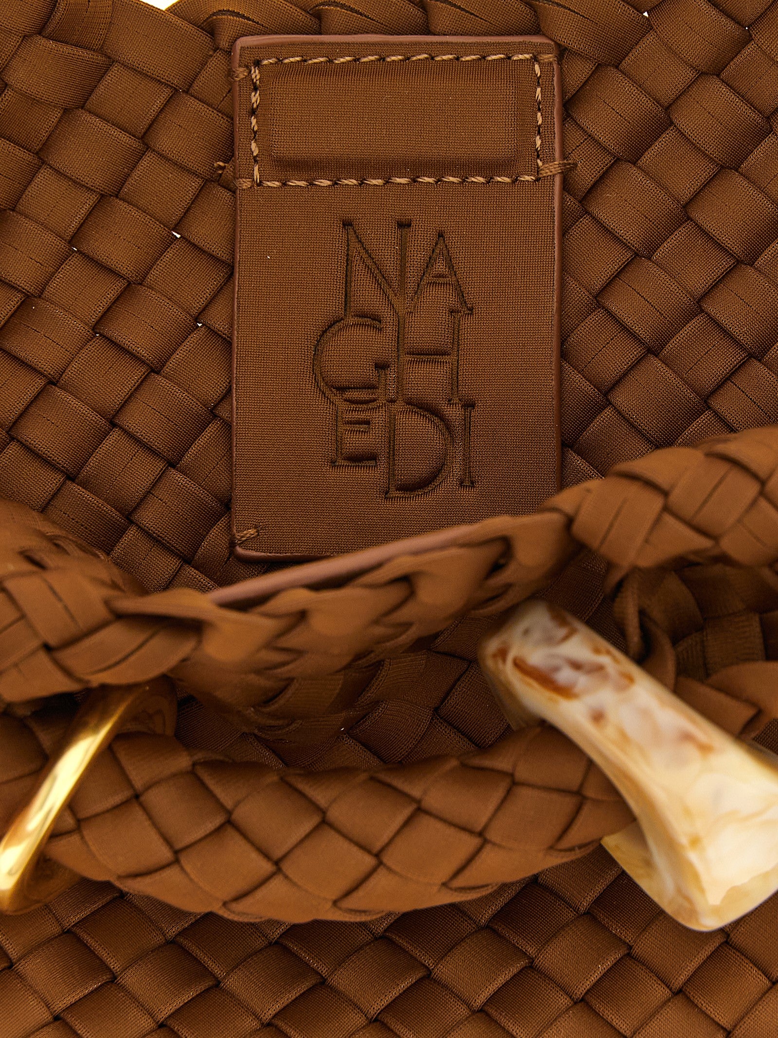 NAGHEDI Brown Nylon Handbag