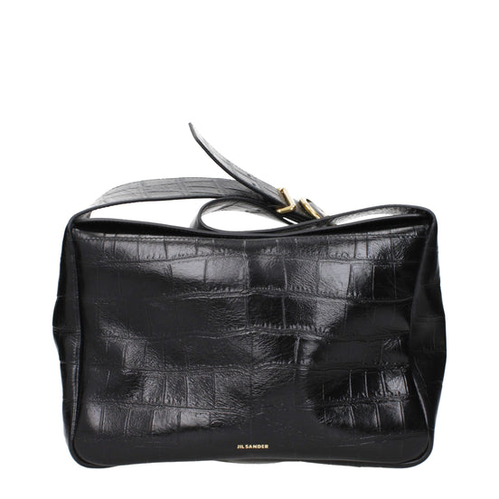 Jil Sander Black Leather Crossbody Bag