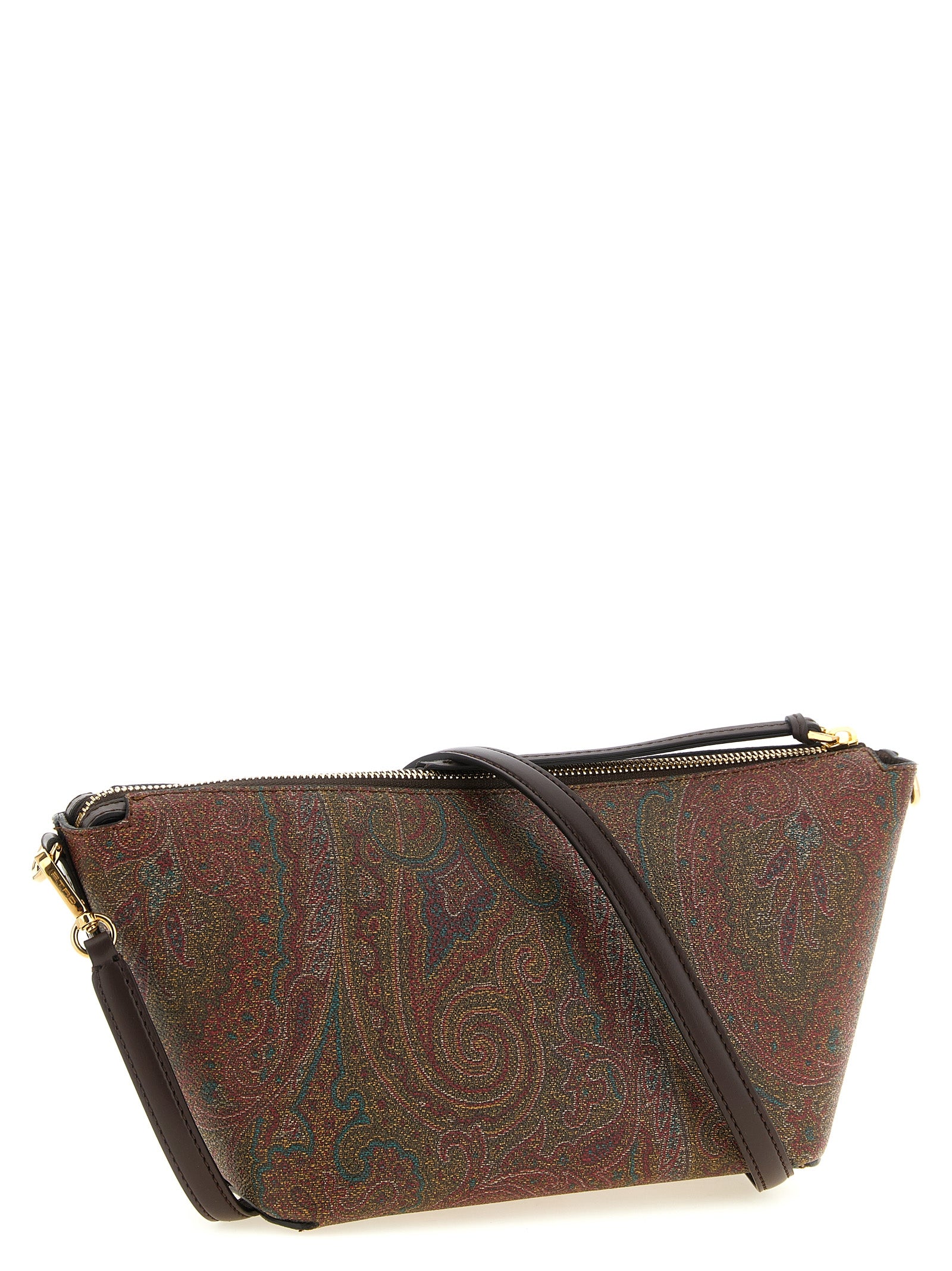 Etro Essential Arnica Brown Paisley Crossbody Bag