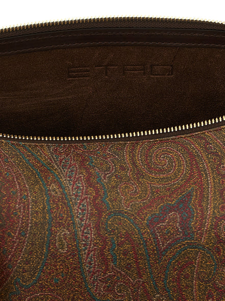Etro Essential Arnica Brown Paisley Crossbody Bag