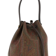 Etro Arnica Small Brown Paisley Bucket Bag