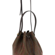Etro Arnica Small Brown Paisley Bucket Bag