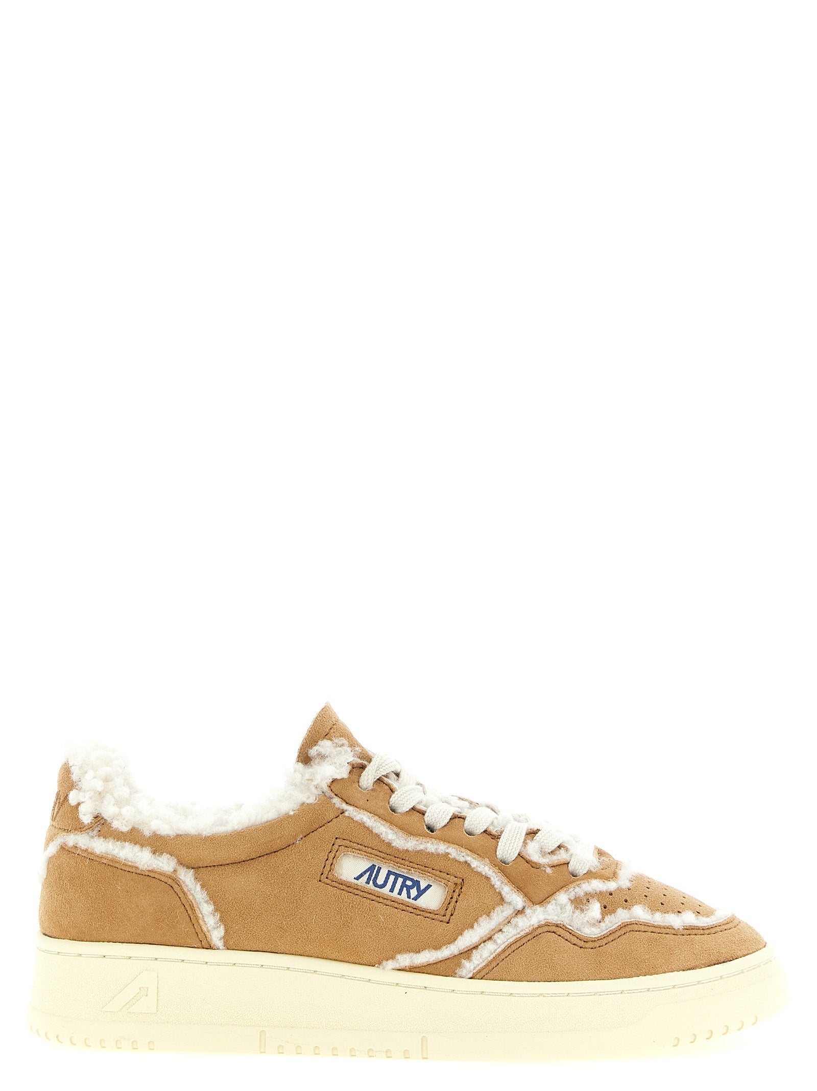 Autry Brown Lambskin Low Top Sneakers