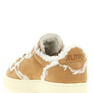 Autry Brown Lambskin Low Top Sneakers