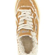 Autry Brown Lambskin Low Top Sneakers
