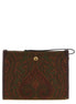 Etro Πορτοφολάκι Jacquard με Σχέδιο Paisley σε Ελιά και Μπορντό