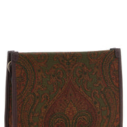 Etro Πορτοφολάκι Jacquard με Σχέδιο Paisley σε Ελιά και Μπορντό