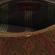 Etro Πορτοφολάκι Jacquard με Σχέδιο Paisley σε Ελιά και Μπορντό