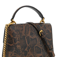 Pinko Mini Love One Top Light Brown Leather Handbag