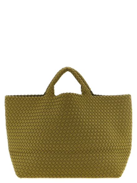 Naghedi St. Barths Large Bottle Green Bicolor Tote Bag