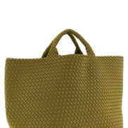 Naghedi St. Barths Large Bottle Green Bicolor Tote Bag